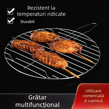 Clește pentru pește din oțel inoxidabil, pentru grătar în aer liber, clips pentru plasă și grătar circular