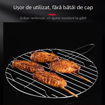 Clește pentru pește din oțel inoxidabil, pentru grătar în aer liber, clips pentru plasă și grătar circular