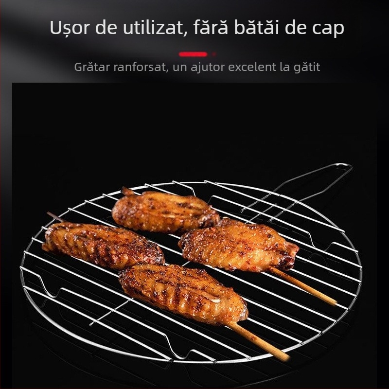Clește pentru pește din oțel inoxidabil, pentru grătar în aer liber, clips pentru plasă și grătar circular