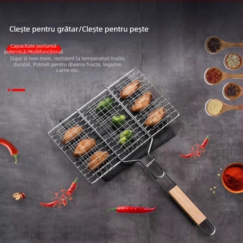 Grilaj de grătar personalizat pentru șase burgeri, plăcuță de grătar, plasă, clește pentru grătar, unelte pentru grătar