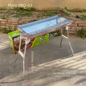 Masă pliabilă de grătar cu grill din fontă, arcuită, pentru camping în aer liber și prepararea ceaiului, multifuncțional
