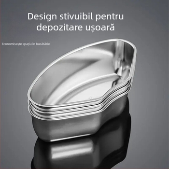 Tava de abur din oțel inoxidabil, pătrată, în formă de ventilator, pentru uz casnic; compatibilă cu oale pentru orez și cu aparatele de abur; bol de abur și recipient de depozitare a alimentelor