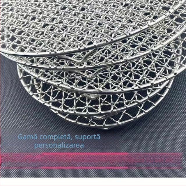 Oțel inoxidabil 304 – grătar rotund pentru grătar cu picioare, raft pentru friteu cu aer, raft de scurgere a uleiului, plasă pentru carne afumată, raft de abur
