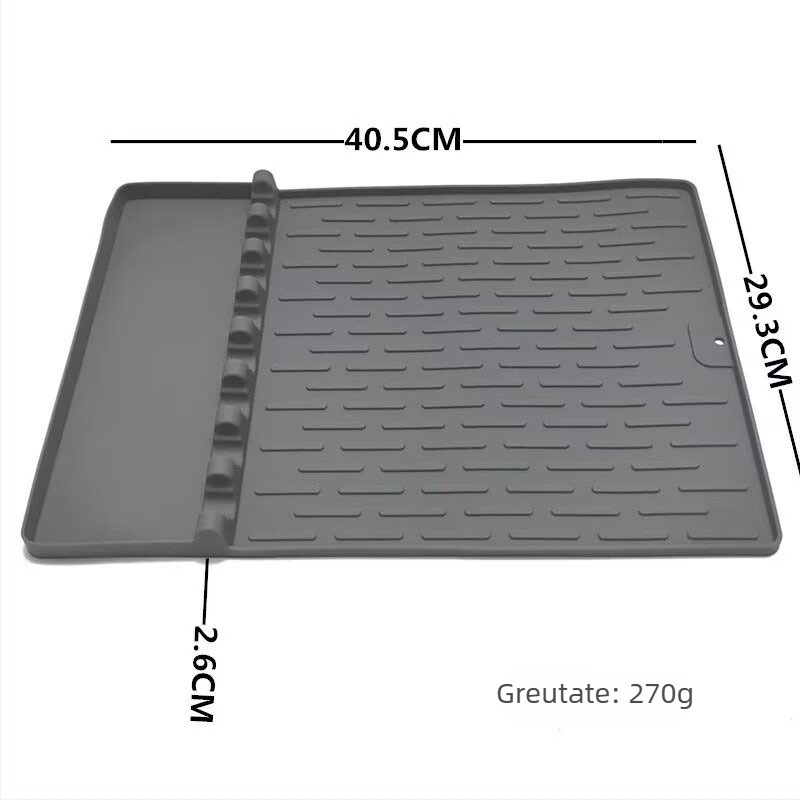 Covoraș din silicon pentru grătar, cu tavă de scurgere a uleiului, pentru grătare din piatră neagră, rezistent la căldură la margini