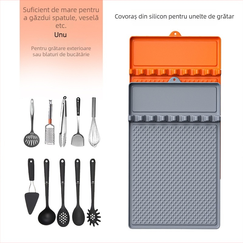 Covoraș din silicon pentru grătar, protecție pentru tavă și covoraș de scurgere a uleiului pentru cuptor