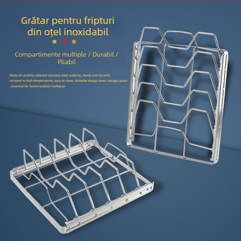 Suport pliabil din oțel inoxidabil pentru grătar, pentru exterior