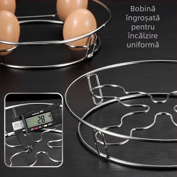 Set de abur din oțel inoxidabil pentru bucătărie: suport pentru oală, covoraș pentru oală, grilă de abur, dispozitiv pentru aburirea ouălor, protecție împotriva arsurilor, izolație termică, multifuncțional