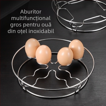 Set de abur din oțel inoxidabil pentru bucătărie: suport pentru oală, covoraș pentru oală, grilă de abur, dispozitiv pentru aburirea ouălor, protecție împotriva arsurilor, izolație termică, multifuncțional