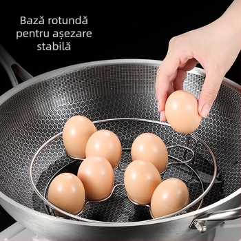 Set de abur din oțel inoxidabil pentru bucătărie: suport pentru oală, covoraș pentru oală, grilă de abur, dispozitiv pentru aburirea ouălor, protecție împotriva arsurilor, izolație termică, multifuncțional