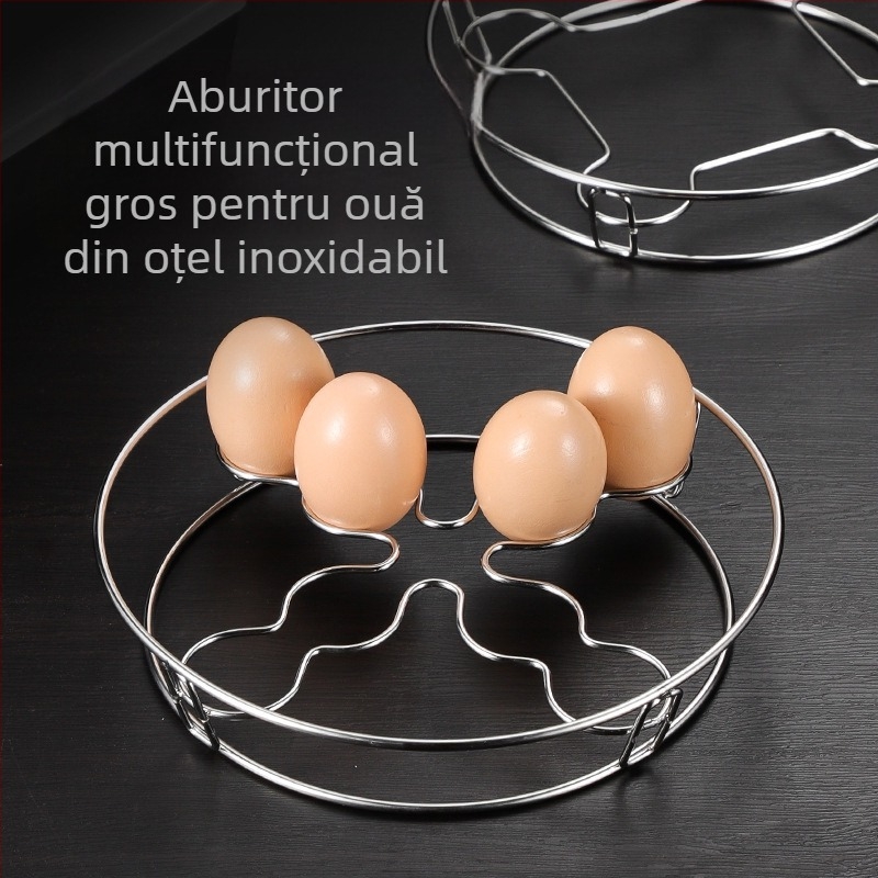 Set de abur din oțel inoxidabil pentru bucătărie: suport pentru oală, covoraș pentru oală, grilă de abur, dispozitiv pentru aburirea ouălor, protecție împotriva arsurilor, izolație termică, multifuncțional