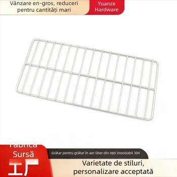 Plasă de grătar din oțel inoxidabil 304 pentru exterior, grilă de barbecue pentru uz casnic, design îngroșat, rezistent la rugina