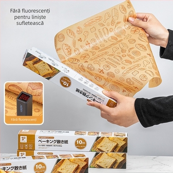 Hârtie de copt absorbantă pentru ulei, pentru cuptor – hârtie din silicon, alimentară