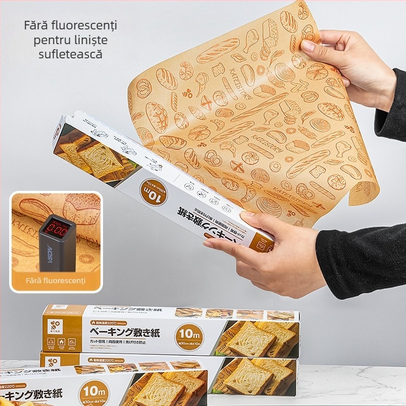 Hârtie de copt absorbantă pentru ulei, pentru cuptor – hârtie din silicon, alimentară