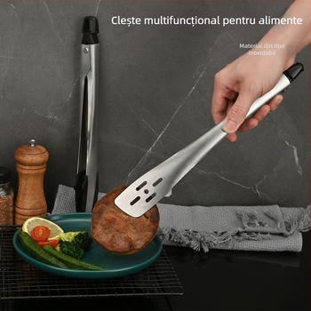Clip pentru grătar din oțel inoxidabil, 31×4 cm, clip de alimente multifuncțional, exterior, protecție împotriva arsurilor