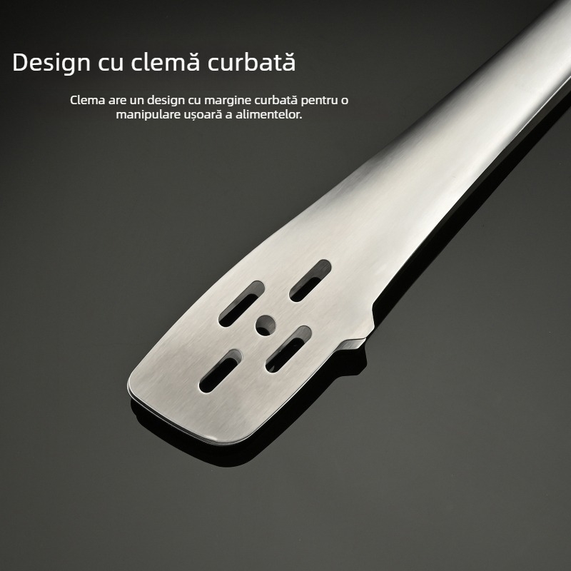 Clip pentru grătar din oțel inoxidabil, 31×4 cm, clip de alimente multifuncțional, exterior, protecție împotriva arsurilor