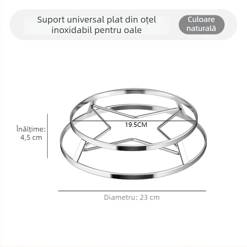Raft pentru oale din oțel inoxidabil plat, design cu două niveluri, izolație termică îmbunătățită și protecție împotriva arsurilor, suport pentru aburi în bucătărie