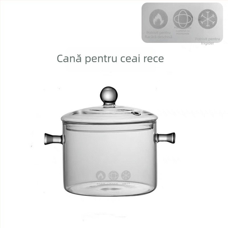 Set de accesorii pentru ceai Cold Brew Yunlin — ceașcă de ceai din sticlă rezistentă la temperaturi, instrumente pentru ceai vară cu gheață, stil Chinez Nou