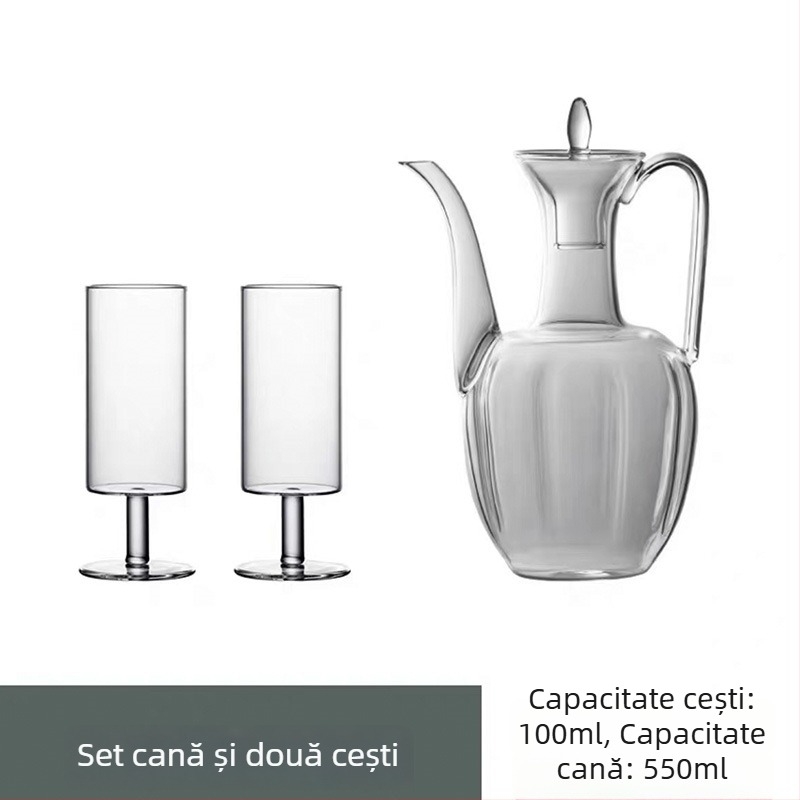 Set de accesorii pentru ceai Cold Brew Yunlin — ceașcă de ceai din sticlă rezistentă la temperaturi, instrumente pentru ceai vară cu gheață, stil Chinez Nou
