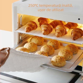 Miaojie hârtie de copt cu acoperire din silicon, antiaderentă pentru cuptor, cuptor cu microunde şi covoraş pentru air fryer