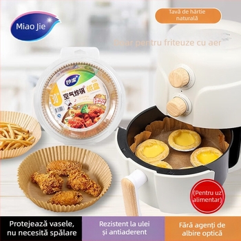 Miaojie Hârtie specială pentru friteza cu aer, folie absorpantă de ulei pentru coacere în cuptor și grătar, hârtie de copt cu acoperire siliconată