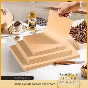 Hârtie Kraft de uz alimentar, rezistentă la grăsimi pentru cuptor și coacere, suport de unică folosință, absorbantă de ulei pentru grătar
