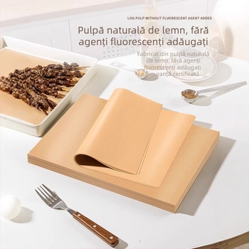 Hârtie Kraft de uz alimentar, rezistentă la grăsimi pentru cuptor și coacere, suport de unică folosință, absorbantă de ulei pentru grătar
