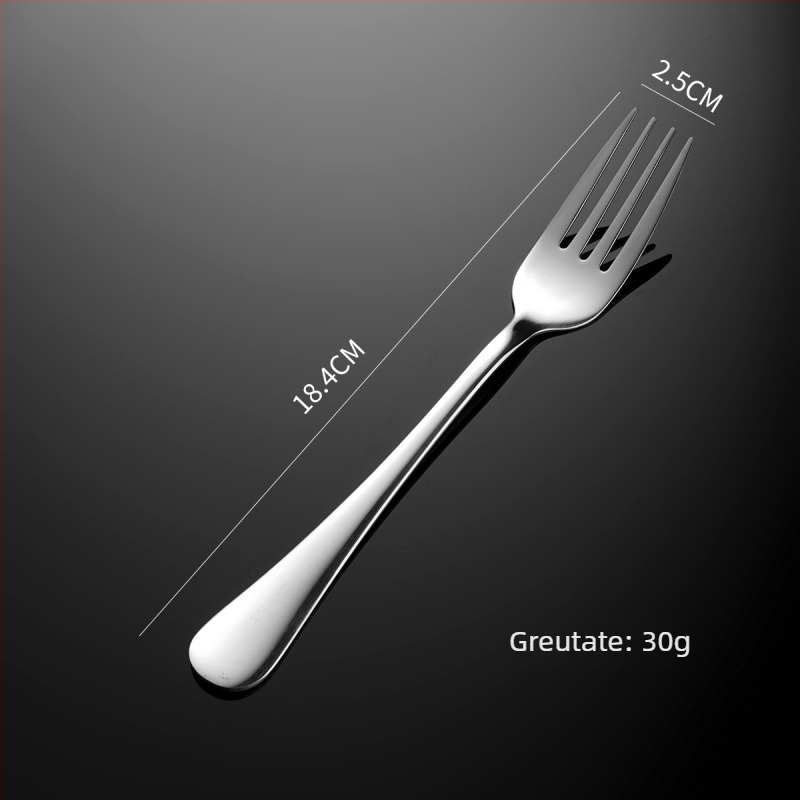 Set tacâmuri din oțel inoxidabil 304, seria 1010: cuțite și furci, cuțit și furcă pentru friptură, lingură de desert și linguriță de cafea