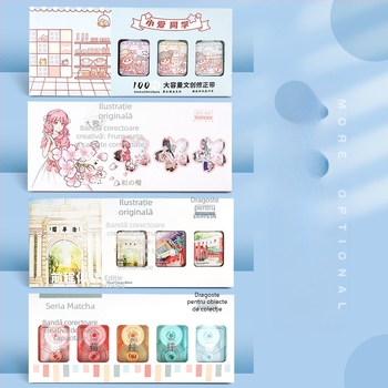Bandă corectoare cu design drăguț, inimă feminină, estetică artistică, capacitate mare, pentru elevi din gimnaziu