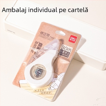 Deli 71551B bandă corectoare silențioasă, pachet pentru elevi cu capacitate mare, articole de papetărie