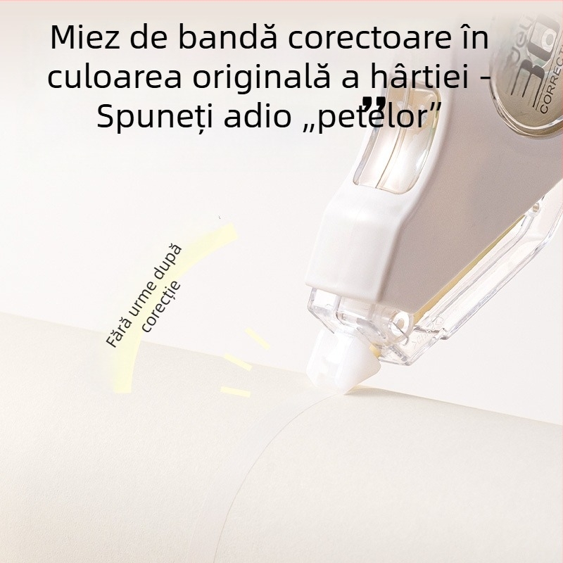 Deli 71551B bandă corectoare silențioasă, pachet pentru elevi cu capacitate mare, articole de papetărie