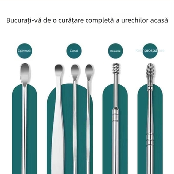 Set de instrumente pentru curățarea urechilor din oțel inoxidabil