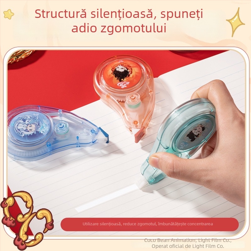Deli Nz102 Serie bandă corectoare (set), design silențios, desen animat drăguț, papetărie
