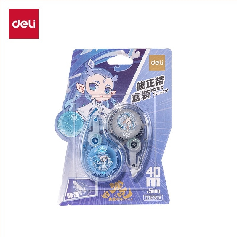 Deli Nz102 Serie bandă corectoare (set), design silențios, desen animat drăguț, papetărie