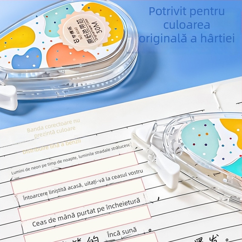 Bandă corecție bej, invizibilă, capacitate mare, design simplu, stilată pentru fete
