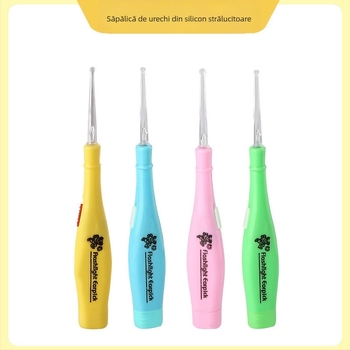 Set de bețișoare pentru urechi cu lumină pentru copii și adulți – instrument de îndepărtare a cerumenului