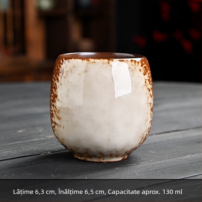 Cească de ceai din ceramică cu aspect de lemn ars, motiv frumusețe din Opera din Beijing, ceașcă mare, cadou personalizabil