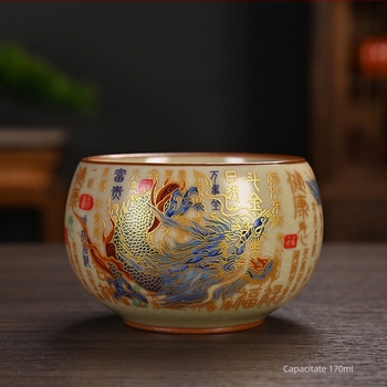Cană de ceai Ru Kiln cu email, ceașcă de degustare a ceaiului, cană gazdă și oaspete, cană personală, cadou ceramic memorabil