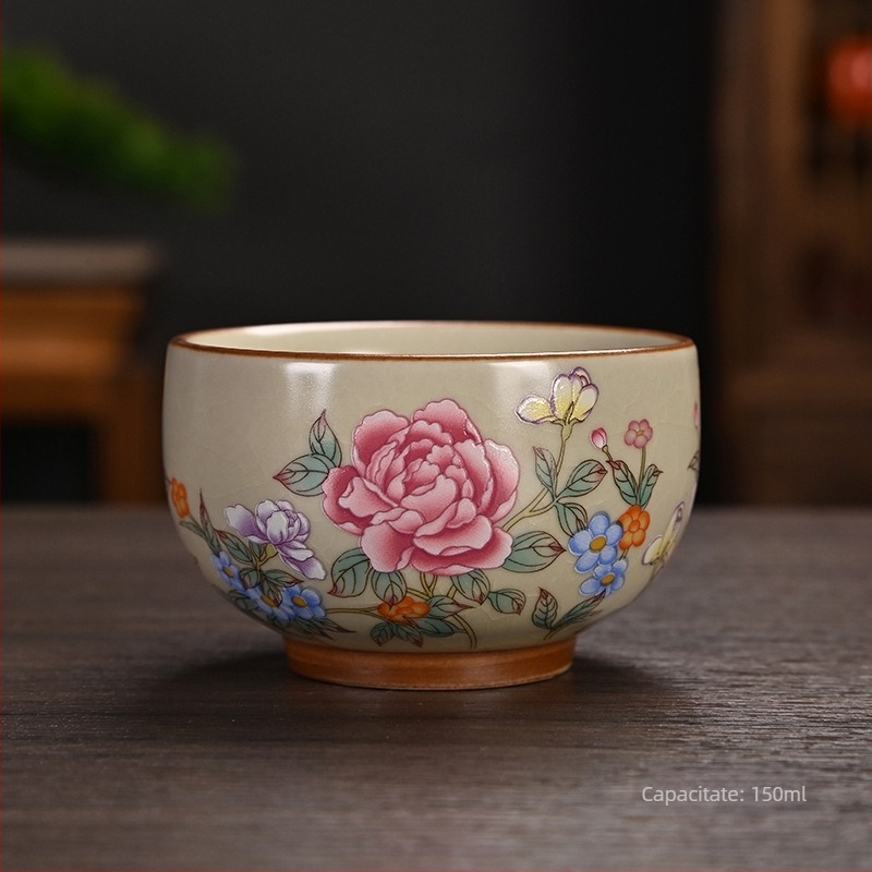 Cană de ceai Ru Kiln cu email, ceașcă de degustare a ceaiului, cană gazdă și oaspete, cană personală, cadou ceramic memorabil