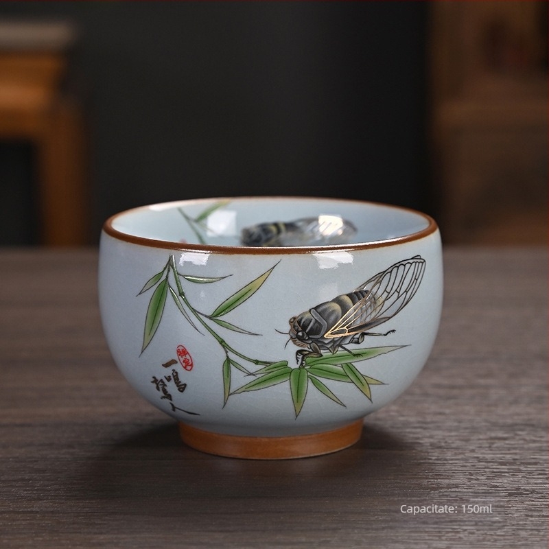 Cană de ceai Ru Kiln cu email, ceașcă de degustare a ceaiului, cană gazdă și oaspete, cană personală, cadou ceramic memorabil