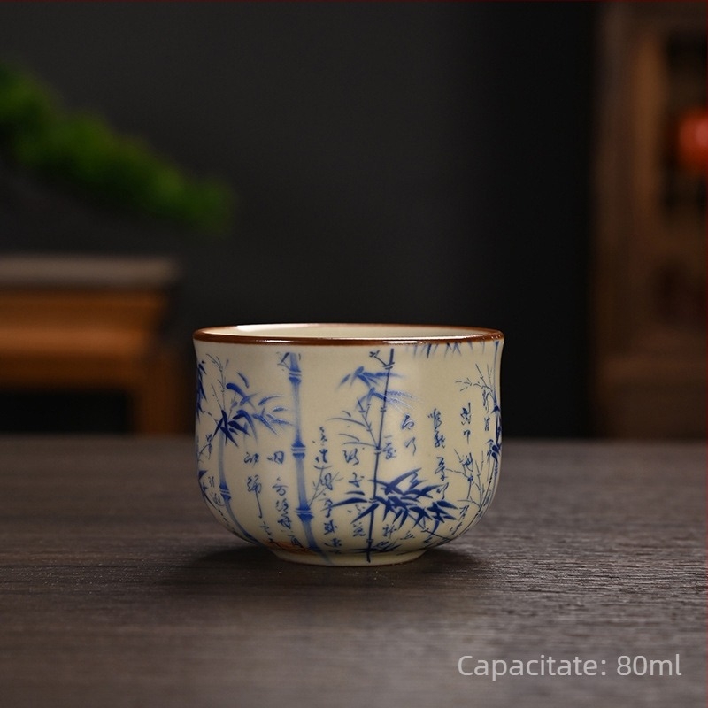 Cană de ceai Ru Kiln cu email, ceașcă de degustare a ceaiului, cană gazdă și oaspete, cană personală, cadou ceramic memorabil