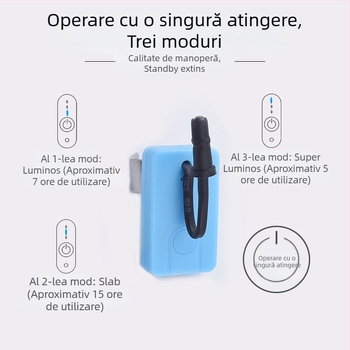 Instrument de curățare a urechilor cu lumină degetului, încărcare USB