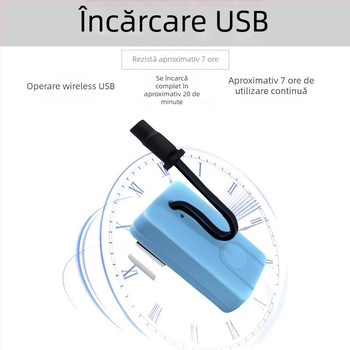 Instrument de curățare a urechilor cu lumină degetului, încărcare USB
