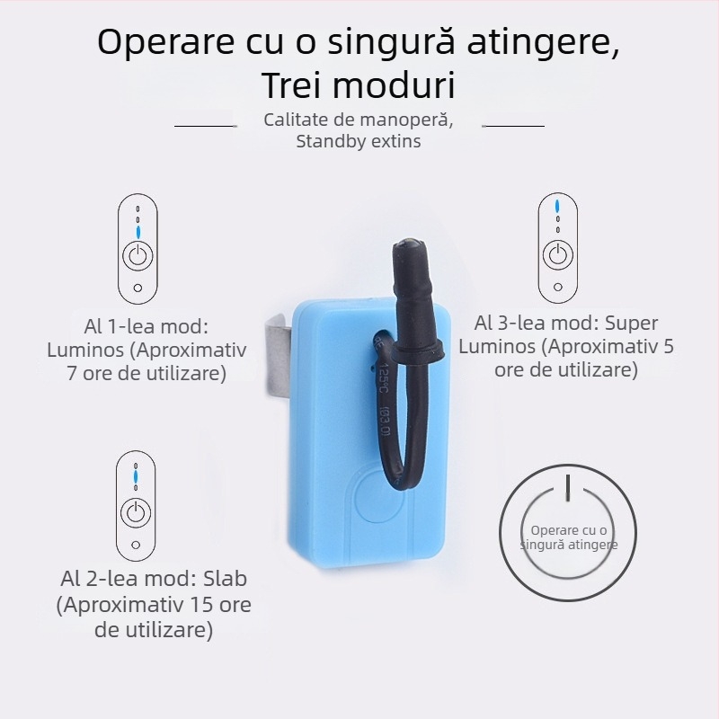 Instrument de curățare a urechilor cu lumină degetului, încărcare USB