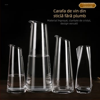 Decantor din cristal pentru vin, cu gură înclinată, recipient mic pentru uz casnic