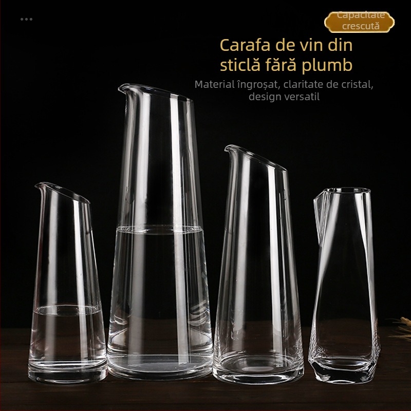 Decantor din cristal pentru vin, cu gură înclinată, recipient mic pentru uz casnic