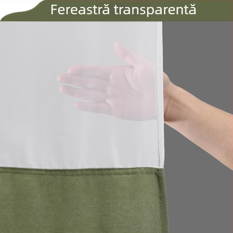 Perdea de duș din poliester, cu dublu strat, cu inel mare, impermeabilă, despărțire uscat-umed în baie