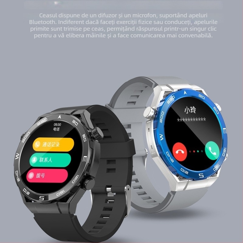 TB71 ceas Bluetooth inteligent cu monitorizare ritm cardiac, tensiune arterială și saturație de oxigen, ceas sport impermeabil, cu apeluri Bluetooth, Android compatibil