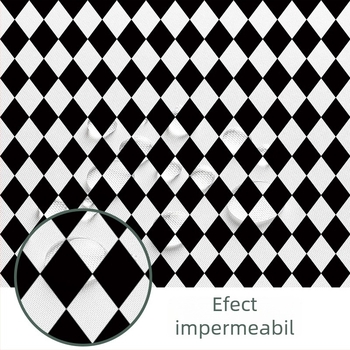 Cortină de duș premium din pongee, impermeabilă și rezistentă la mucegai, separator baie, montaj fără găuri, model geometric