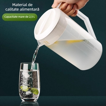 Recipient plastic pentru apă rece, cu capacitate mare, pentru uz casnic, recipient pentru infuzat ceai, rezistent la temperaturi înalte, recipient pentru apă rece pentru magazine de ceai cu lapte, cu scară de măsurare, utilizare comercială