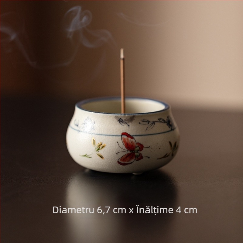 Set de ceai Kung Fu în stil antic, cu design roz de orhidee-fluture, include gaiwan, cești de ceai și ceainic ceramic — set complet pentru camera de ceai premium